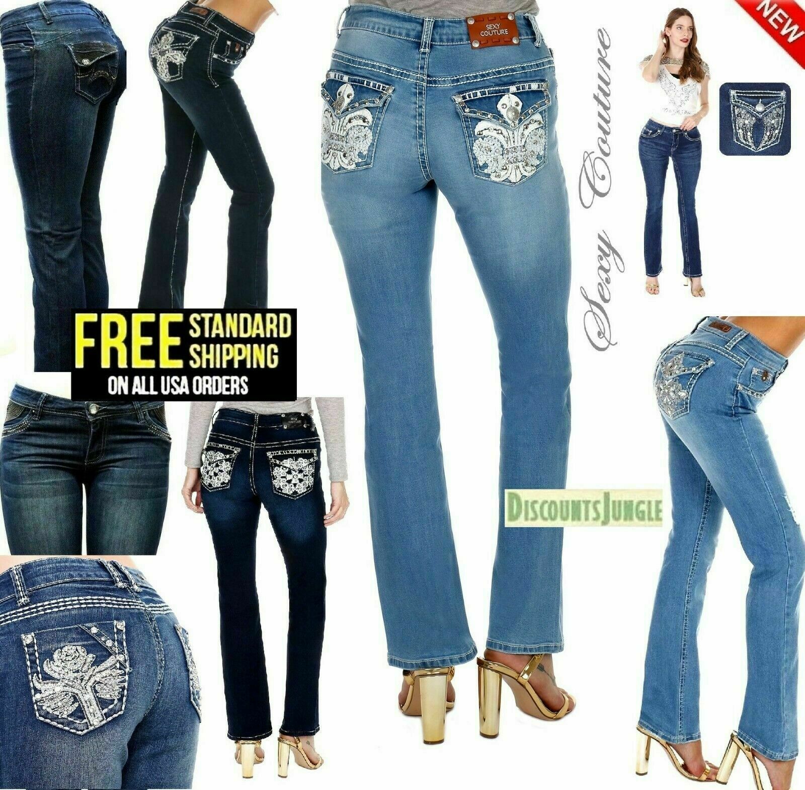 Sexy Couture LIA Verona Junior WOMEN’S Denim Stretch Bootcut SKINNY Jeans