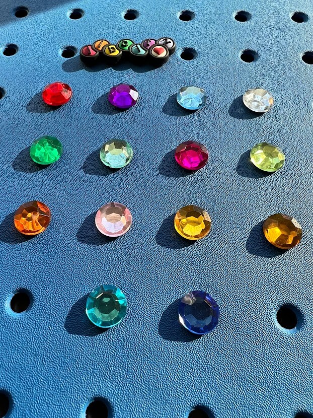 Pair of (2) Birthstone Gem Authentic Jibbitz Shoe Charms for Crocs! Retired New!