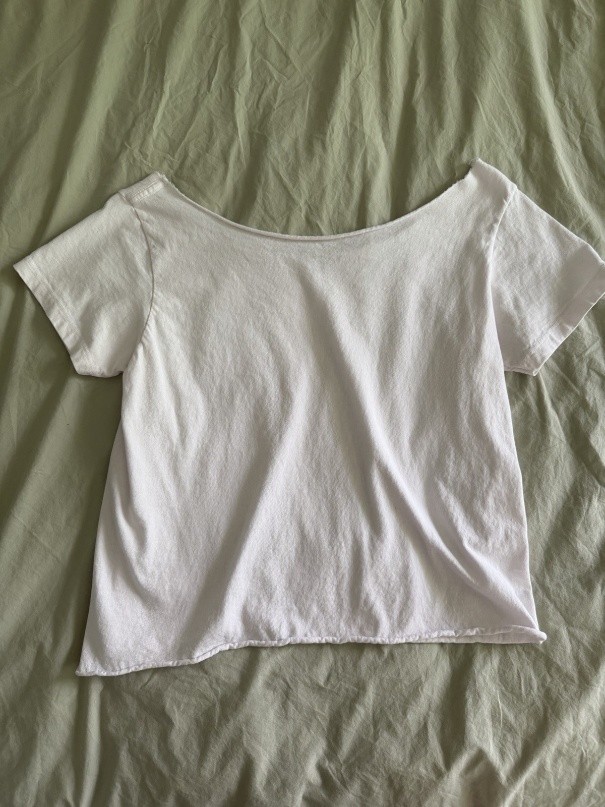 Brandy Melville One Size Light Pink Cropped Scoop Neck Tshirt