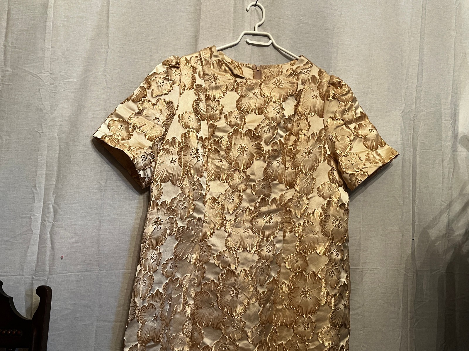 SHEIN Elegant Gold Color Long Dress MOTHER OF THE BRIDE Size 4XL