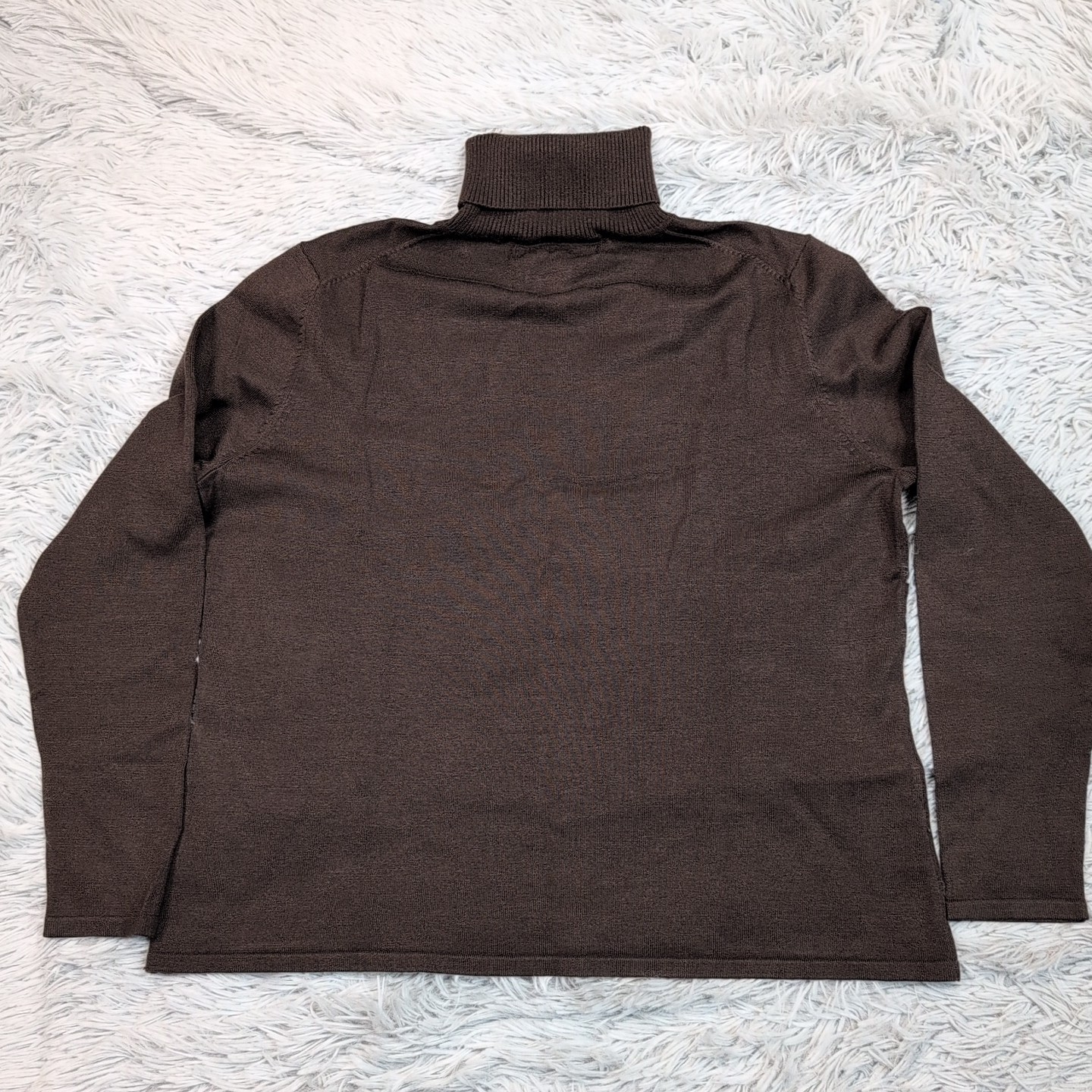 Vintage Pursuits Ltd. Shirt Womens L Petite Brown Silk Top Soft Comfort Preppy