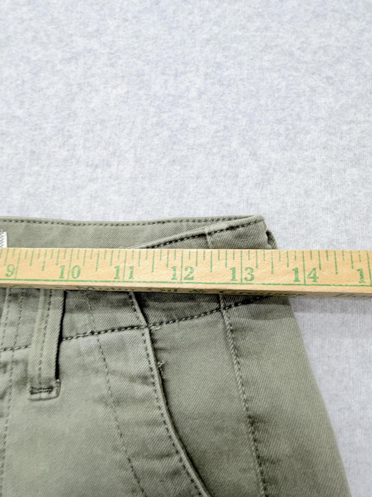 PAIGE Mayslie Jogger Pants Womens 24 Green Twill Ankle Zip Elastic Cuff