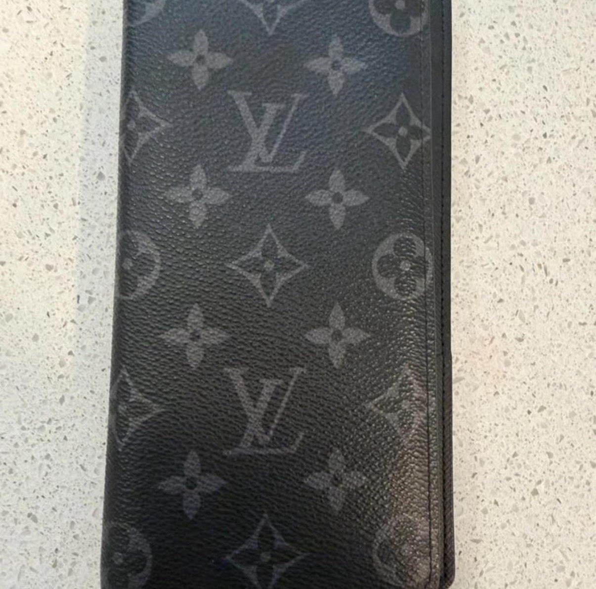 Louis Vuitton Monogram Black Long Wallet w/ Zip Coin Pocket DM FIRST