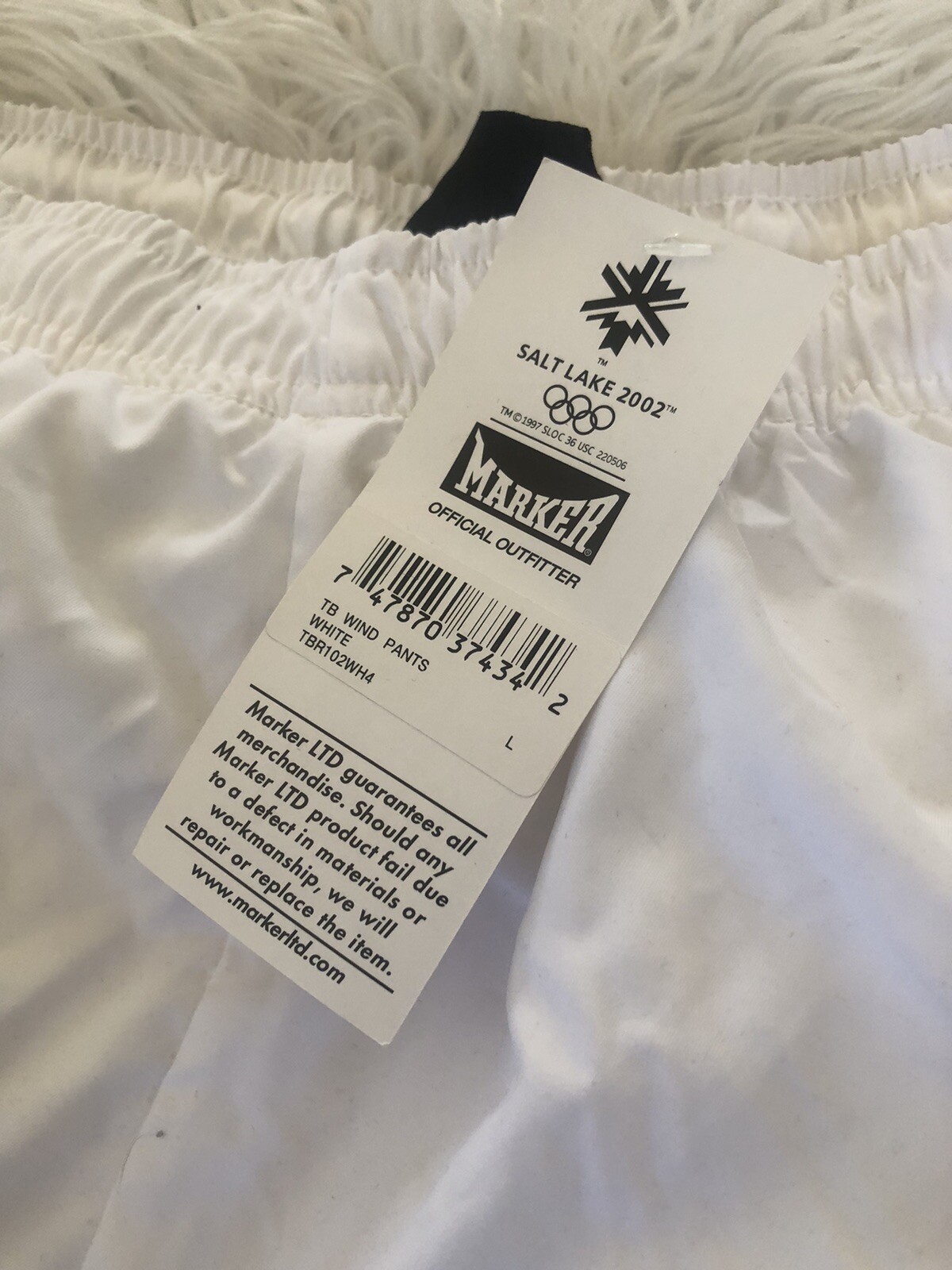 Official Salt Lake 2002 Winter Olympics Torch Relay Uniform Pants NWT Large. D9