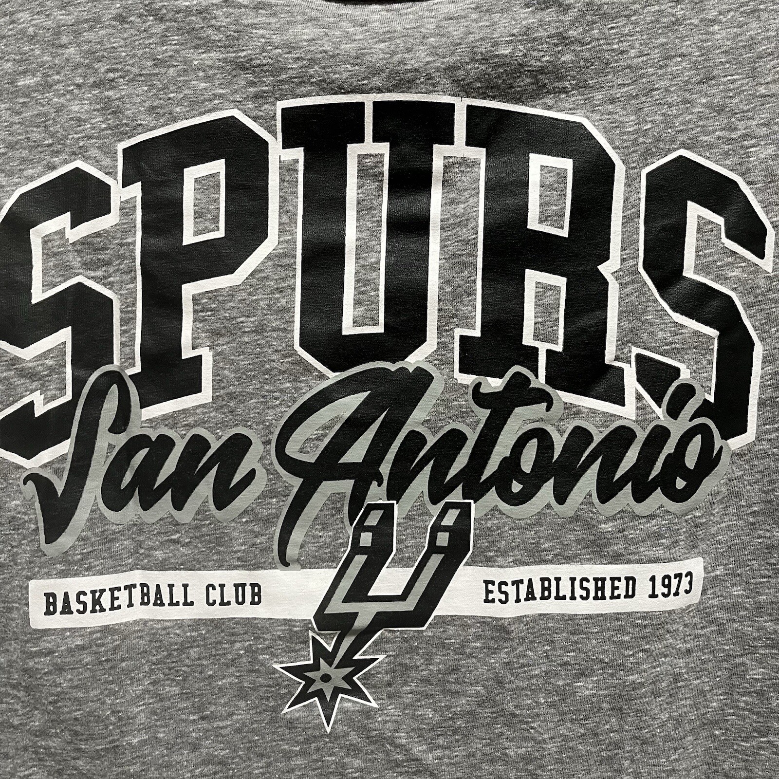 San Antonio Spurs T Shirt Womens Size M Gray Long Sleeve NBA