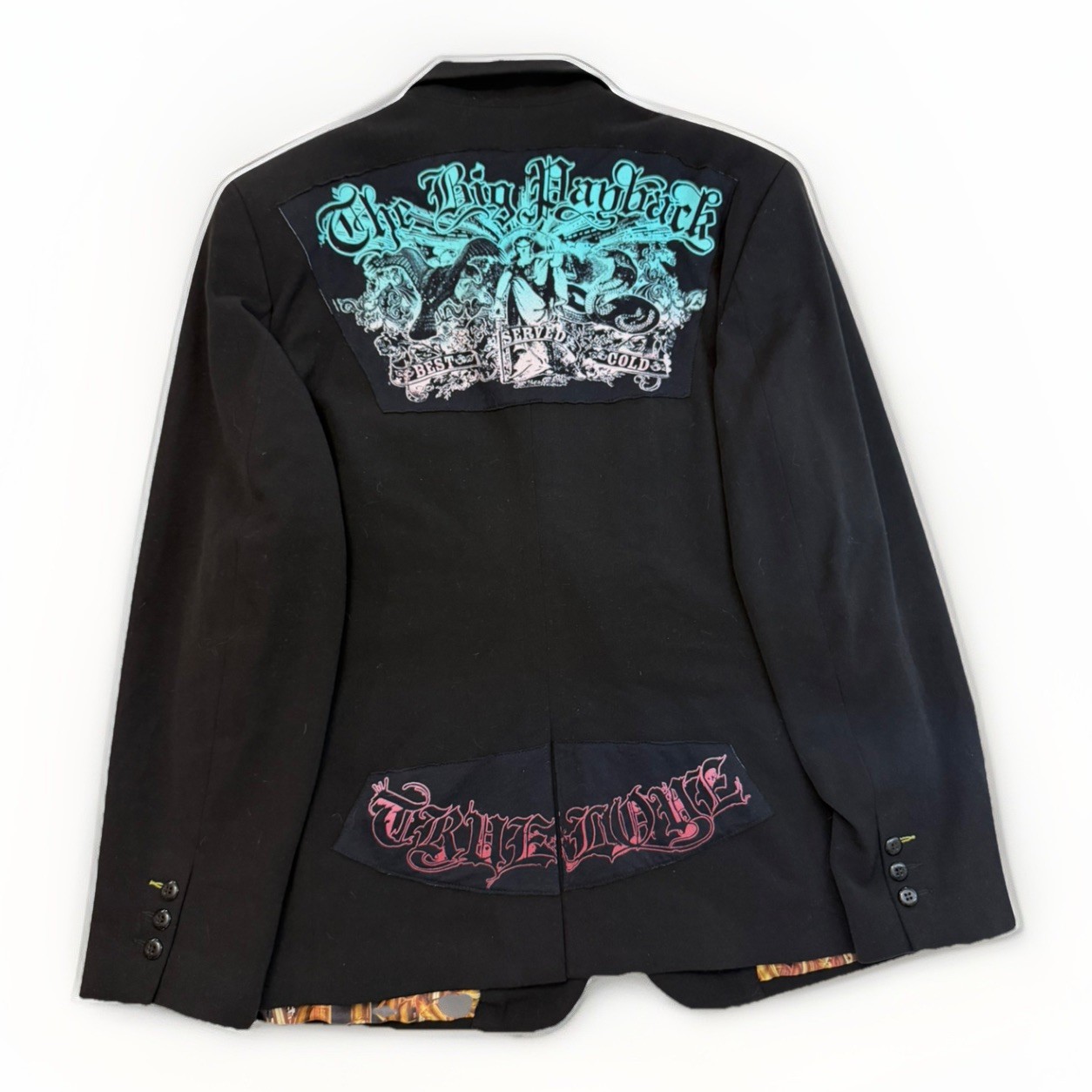 Men’s True Love & False Idols The Big Payback Served Cold Blazer Jacket Size 44