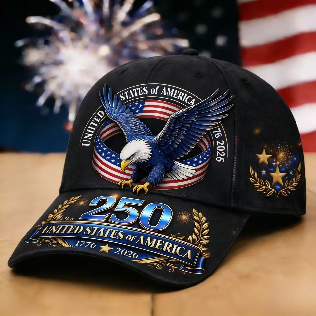 250th Anniversary Commemorative Patriotic Adjustable Baseball Caps -Unisex