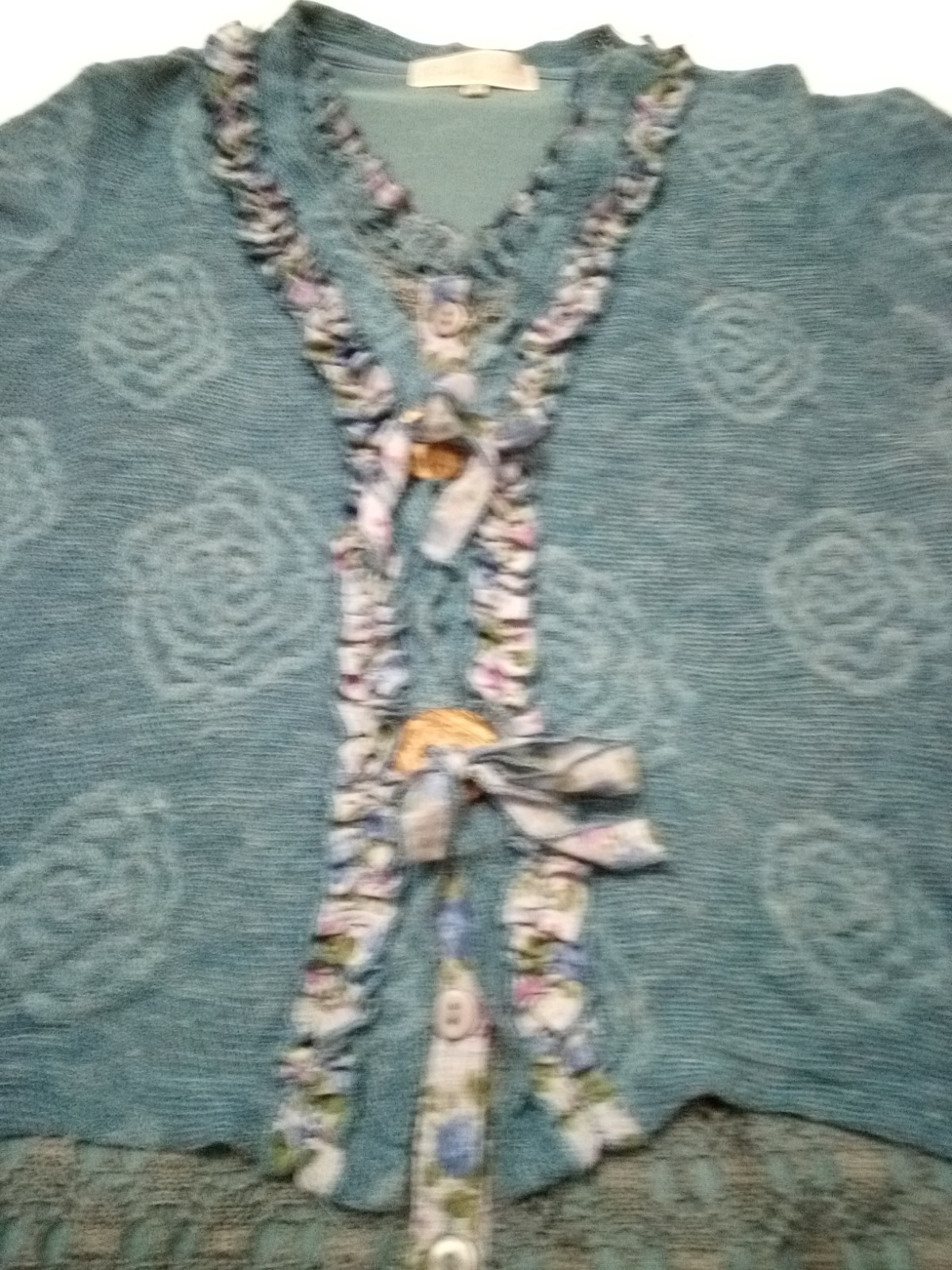 Pretty Angel Cardigan Sweater Womens S Blue Whimsigoth Dark Fairy Grunge