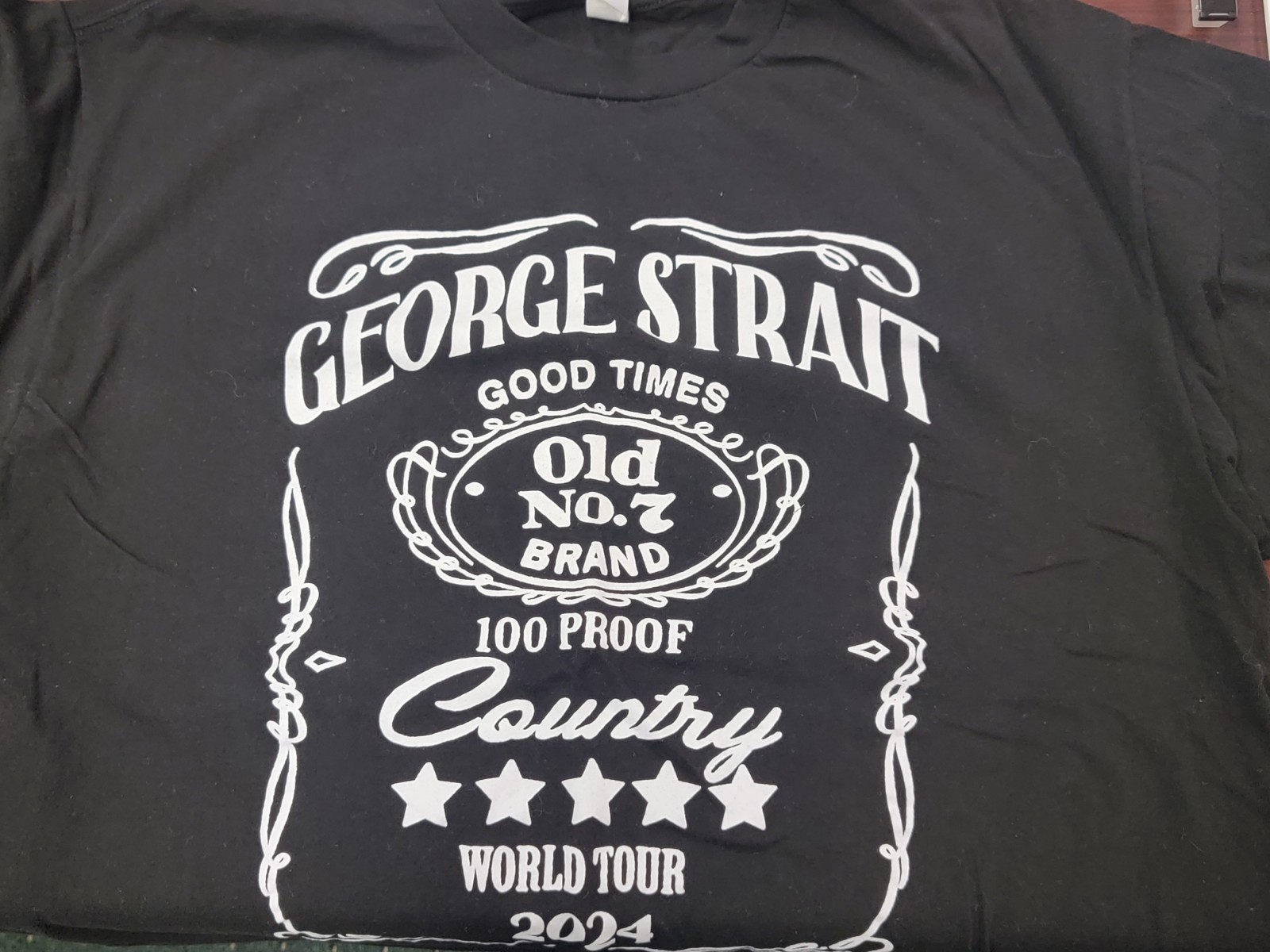 George Strait Vegas Tour Tee Shirt, Jack Daniels logo, Size XL, NWOT