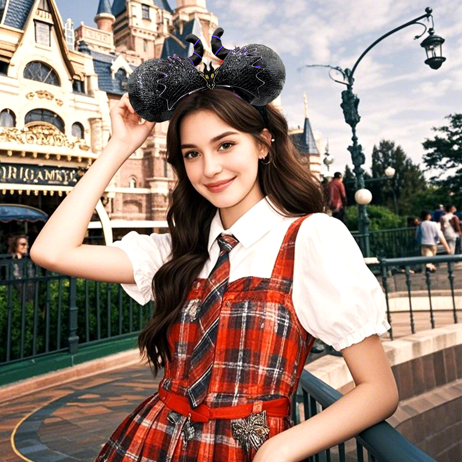 D23 Maleficent Dragon Fan Event OS Ears Disney Parks Sleeping Beauty Headband