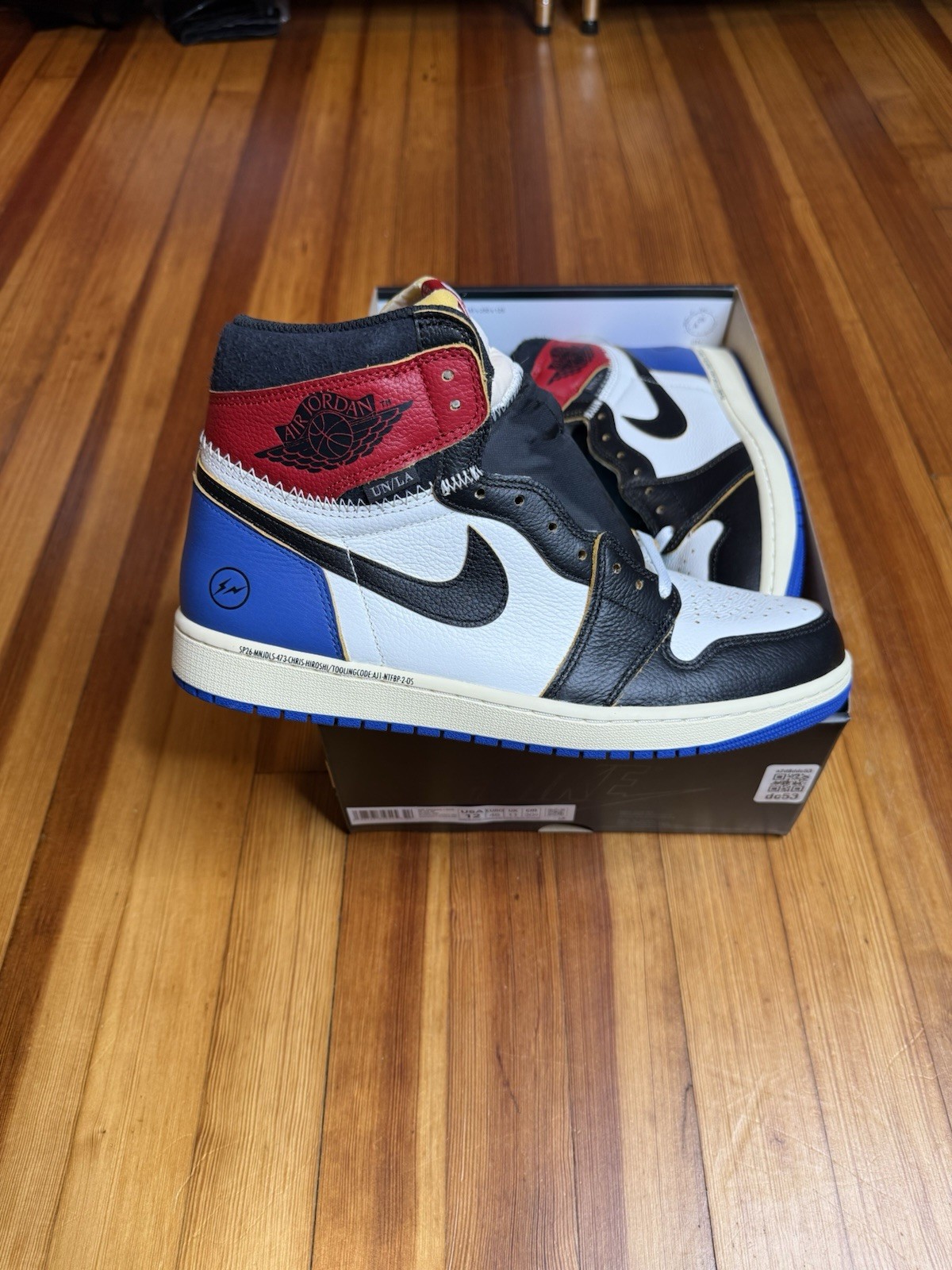 Size 12 – Fragment Design x Union LA x Air Jordan 1 Retro OG High Varsity Red