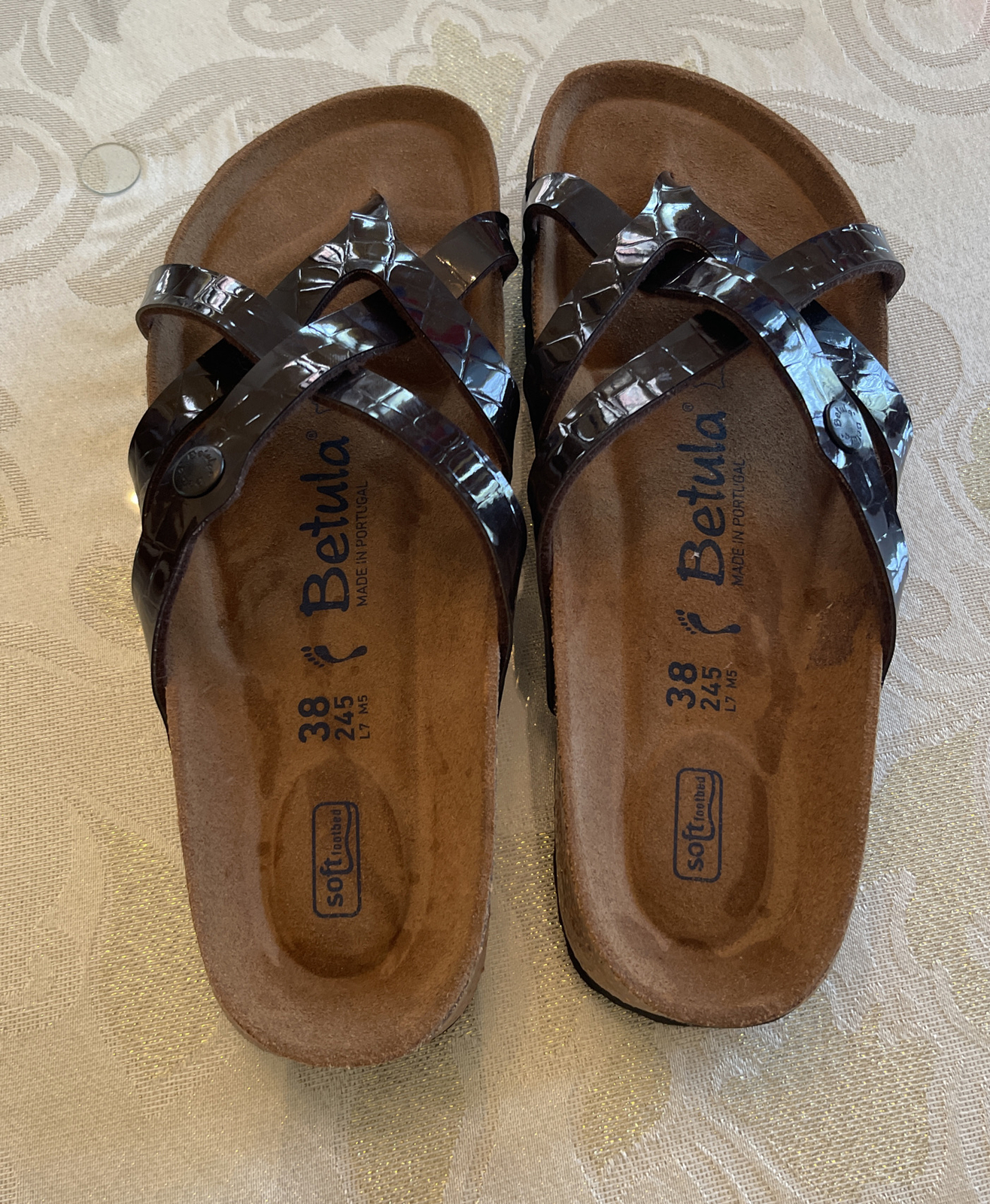 BIRKENSTOCK BETULA VINJA SOFT FOOTBED SANDALS EU 39 Womens US Size 8