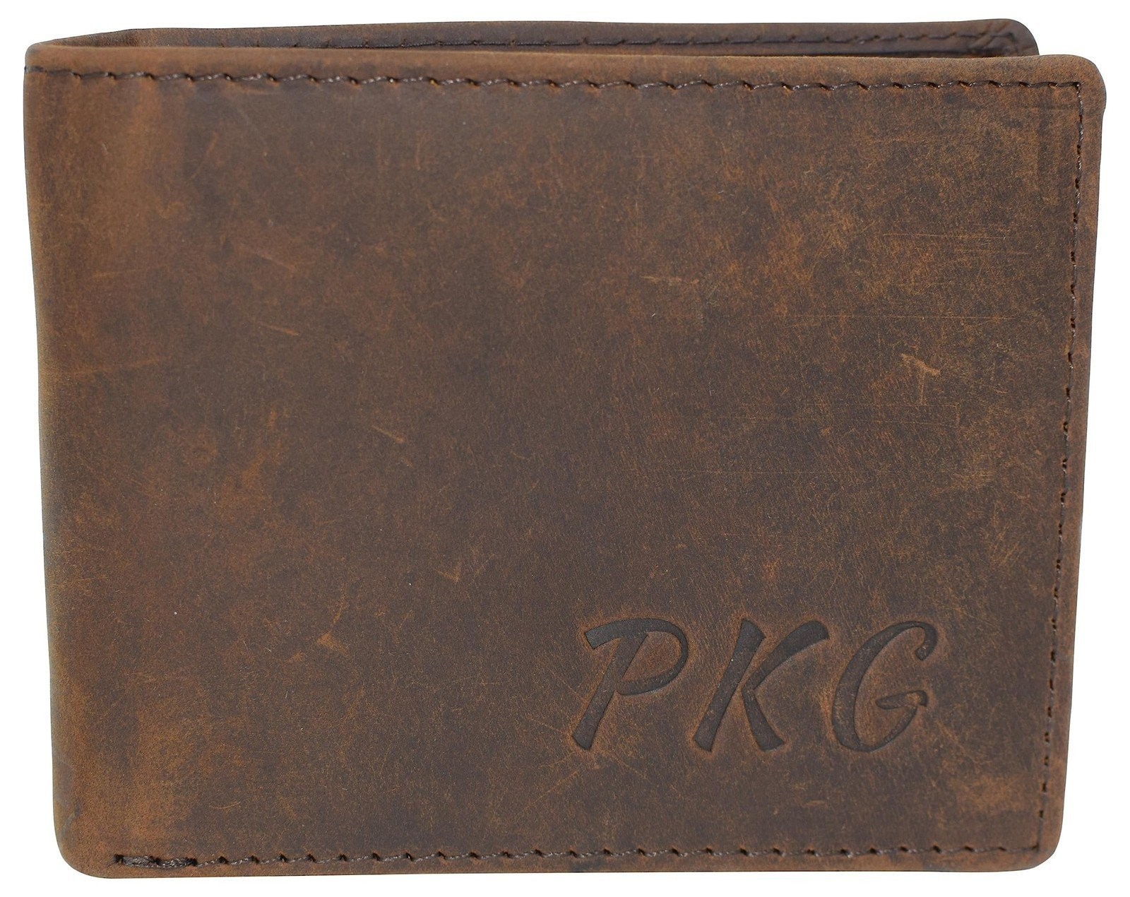 CAZORO Personalized Wallets Name Initials Men’s Vintage Leather RFID Blocking…