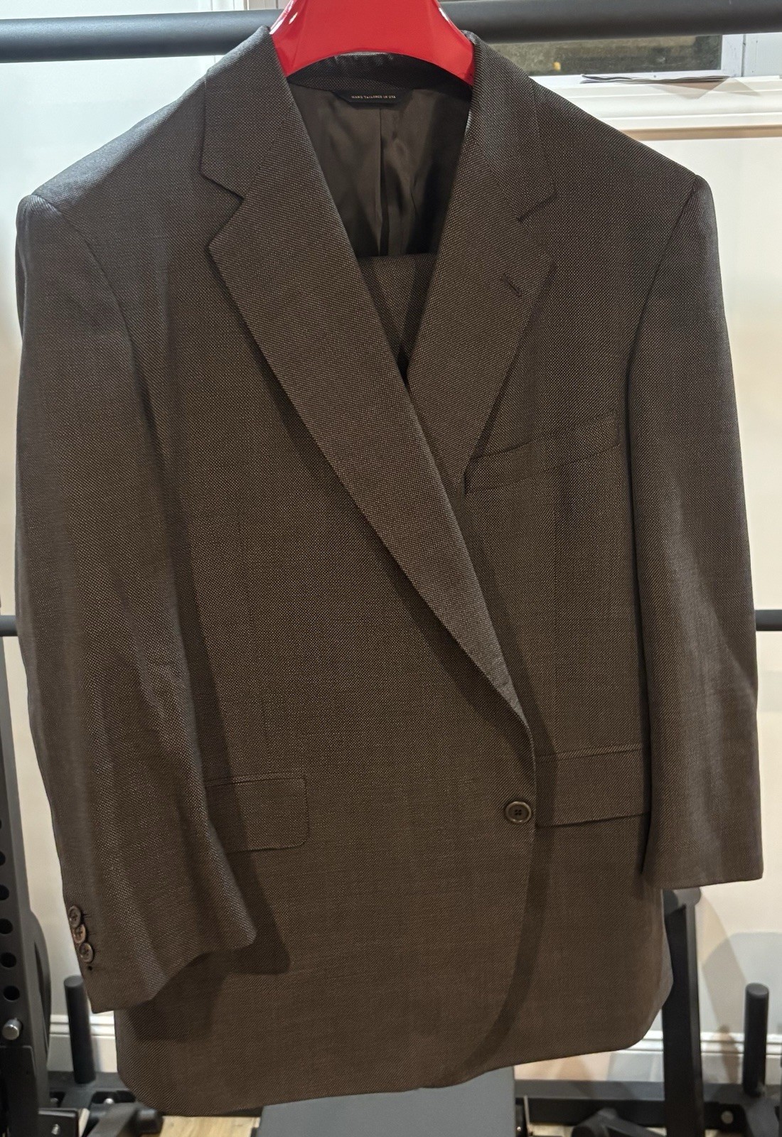 Brooks Brothers 48S Golden Fleece Gray Charcoal Nailhead Suit 44×26 USA Made