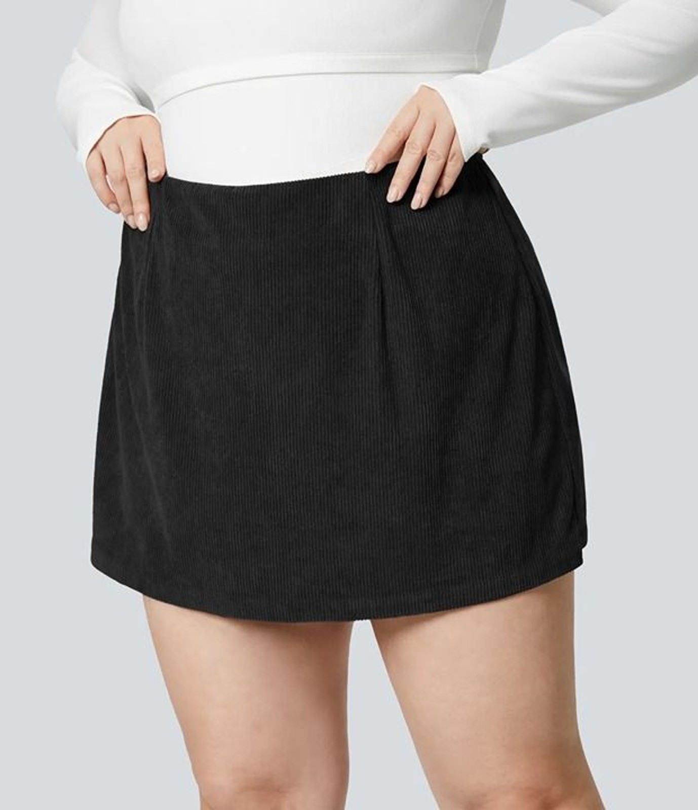 NWT Size 1X Halara High Waisted High Waisted 2 in 1 A Line Mini