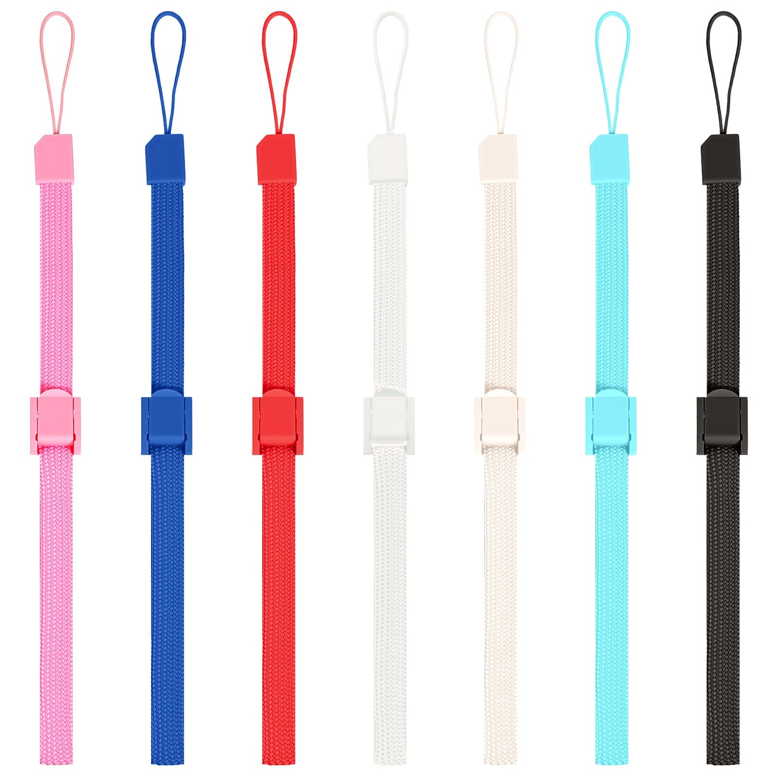 7 PCS 17 cm/6.7 inches, Black, White, Light Blue, Beige,red, and Pink