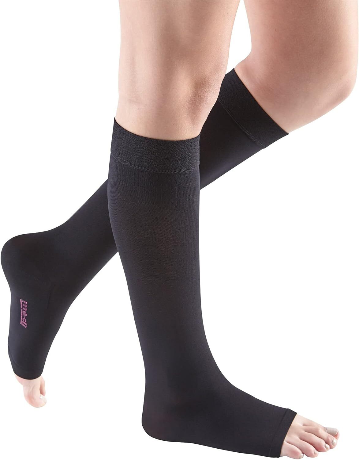MEDIVEN Comfort Calf Open Toe Compression Stockings Beige Pick Size 30-40