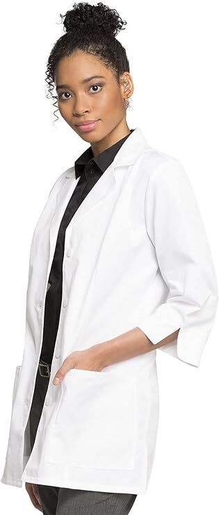 NWT Cherokee Professionals with Certainty Women Scrubs Lab Coats 30″ 3/4 XS-2XL