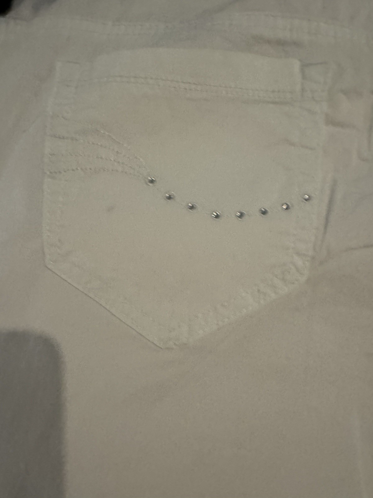 Sunbird women’s jeans cotton elastane summer with rhinestones XL/W/34 white