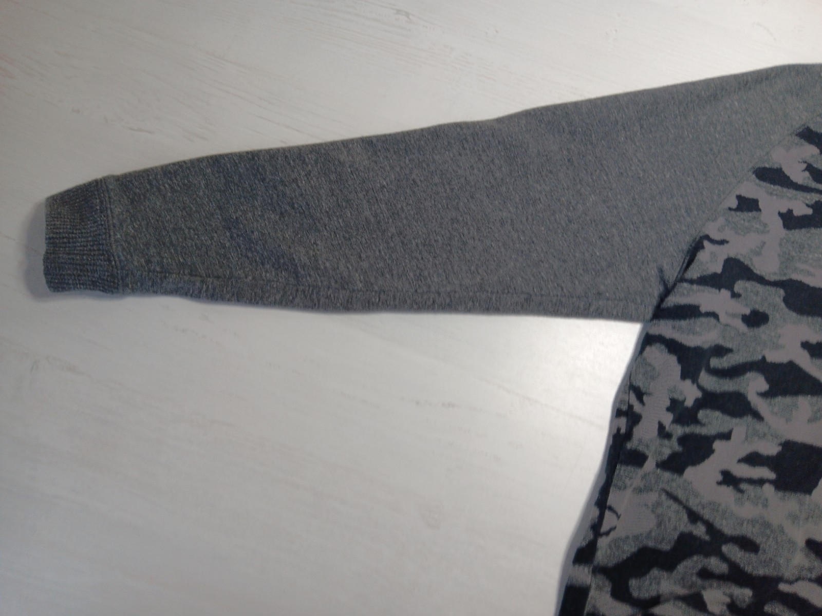 Large Gray Camo Knowledge Wisdom Truth Sweater Elbow Pads