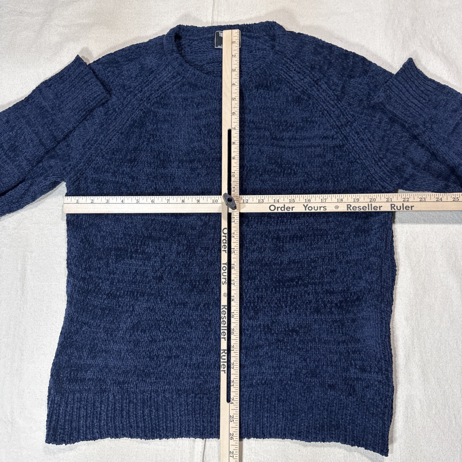 Todd Snyder Men’s Navy Blue Channel Cotton Cashmere Crewneck Sz Medium NWOT