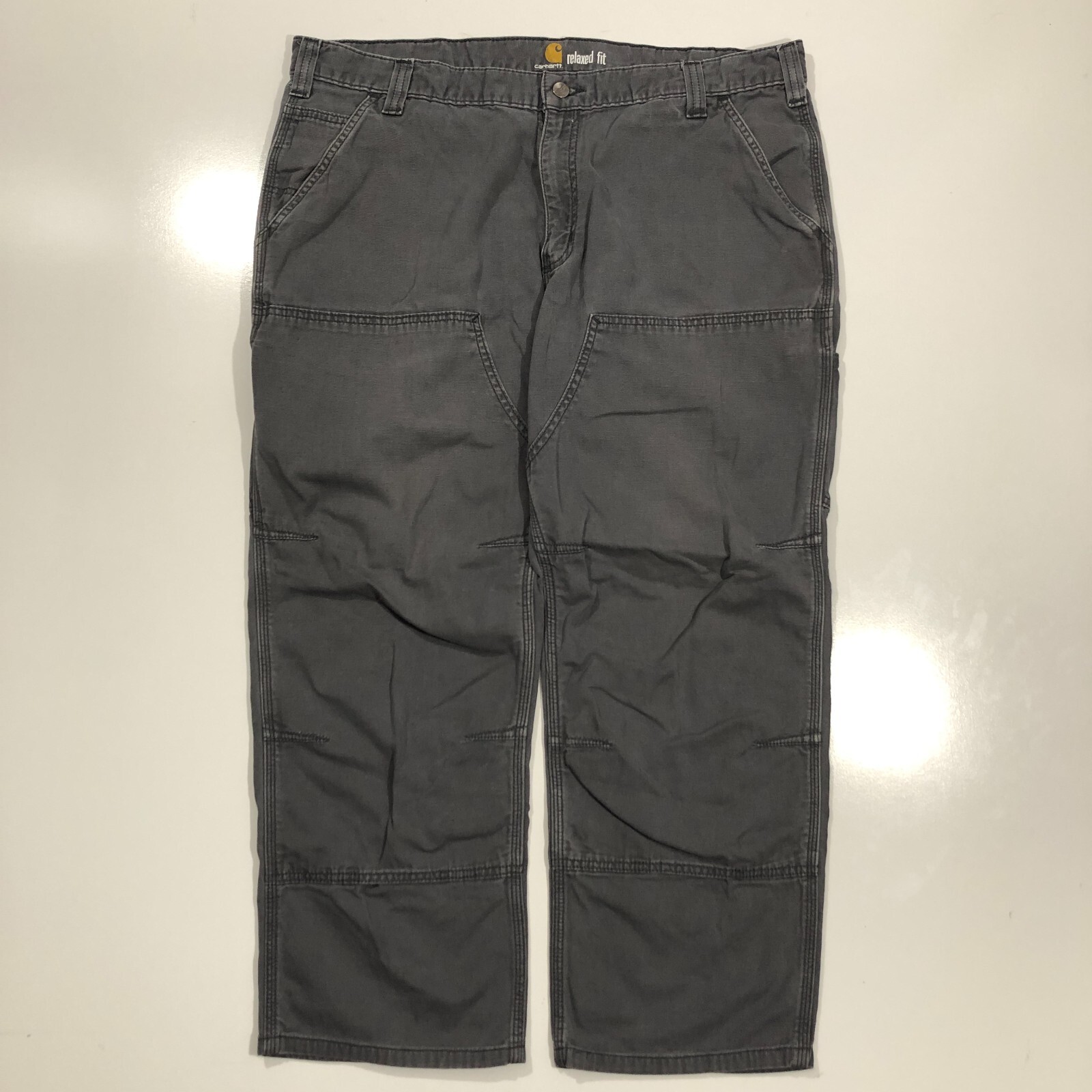 Carhartt Mens 40 x 30 Gray Double Knee Relaxed Fit Work Pants 102802 029
