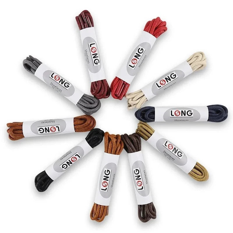 Waxed Cotton Round Shoelaces 2.5mm Dress Boot Shoe Laces Leather Shoes