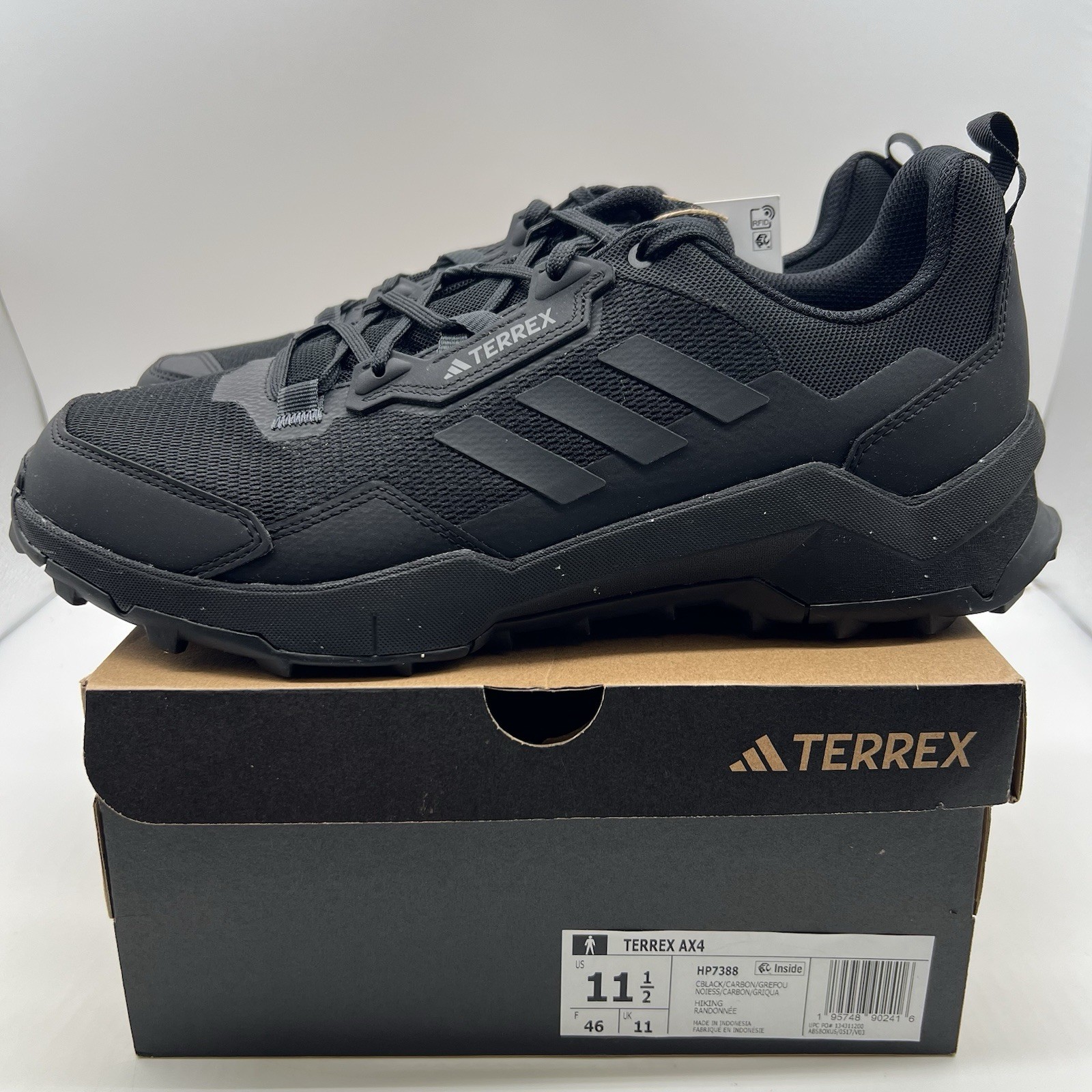 Adidas Terrex AX4 Hiking Shoes HP7388 Core Black Carbon Grey nby Men’s Size 11.5