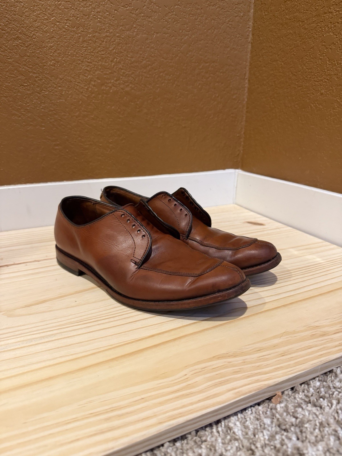 Allen Edmonds Delray(?) Brown Leather Derby Lace-Up Dress Shoes Men’s 8.5D 1298