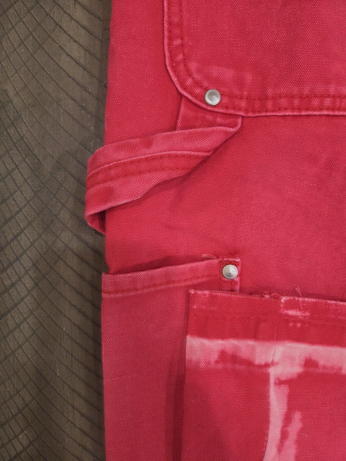 MNML NEW! Bright Red Button Fly Flared Leg Carpenter Jeans Sz 32