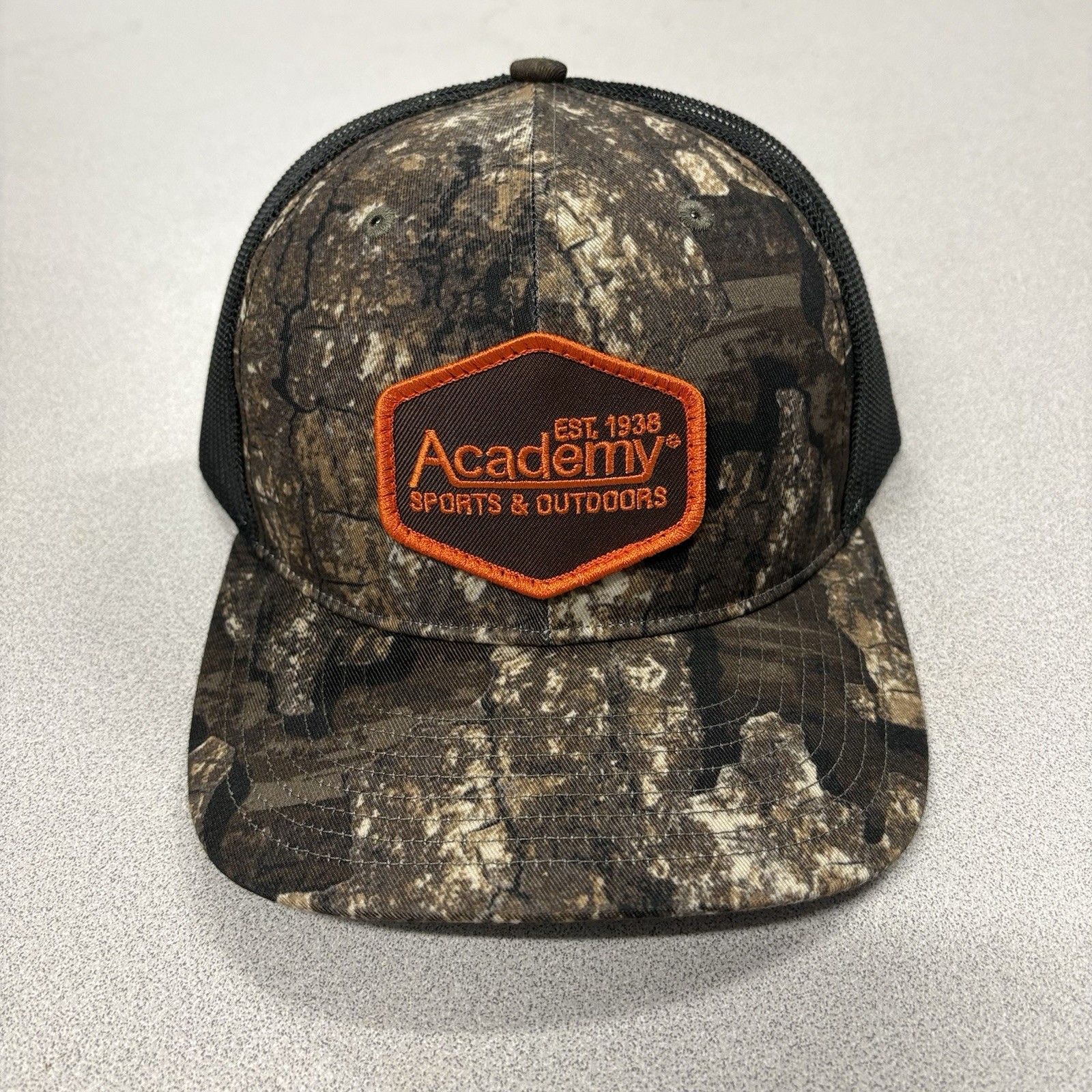 NEW! Academy Sports CAMO Hat SnapBack Mesh Realtree Adult One Size NWT