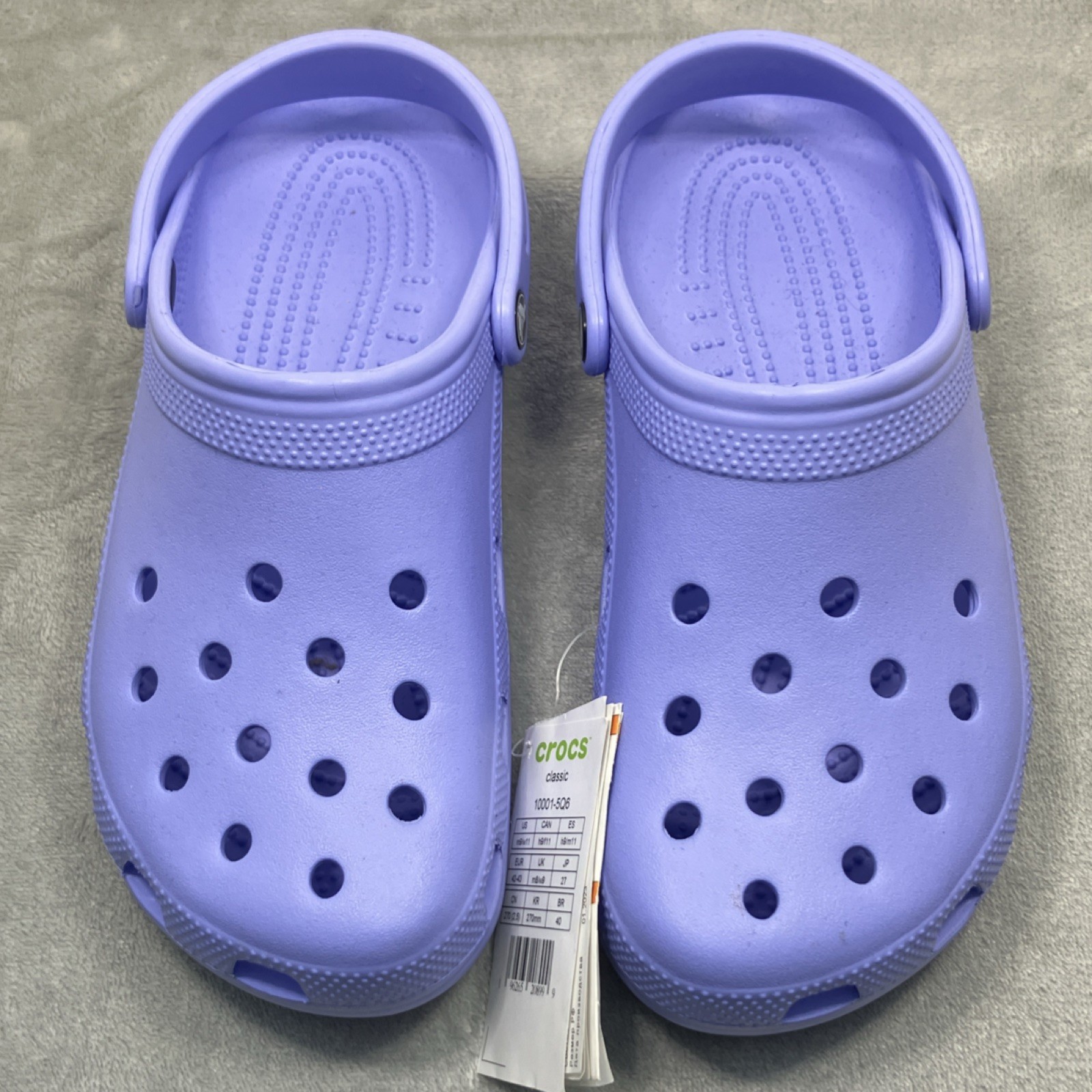 Crocs Classic Clog Purple Lightweight Slip On US 9 EU 42-43 10001-5Q6