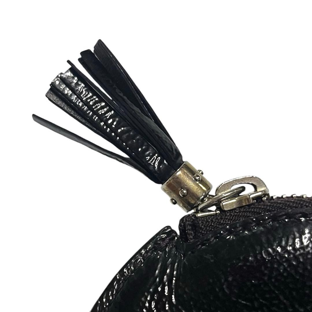 GUCCI Coin Case SOHO Leather Round Card Case Fringe
