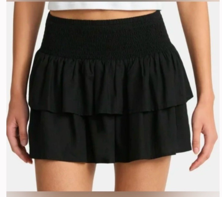 Women’s Wild Fable Tiered Ruffled Mini Skort Built In Shorts Size L NWT