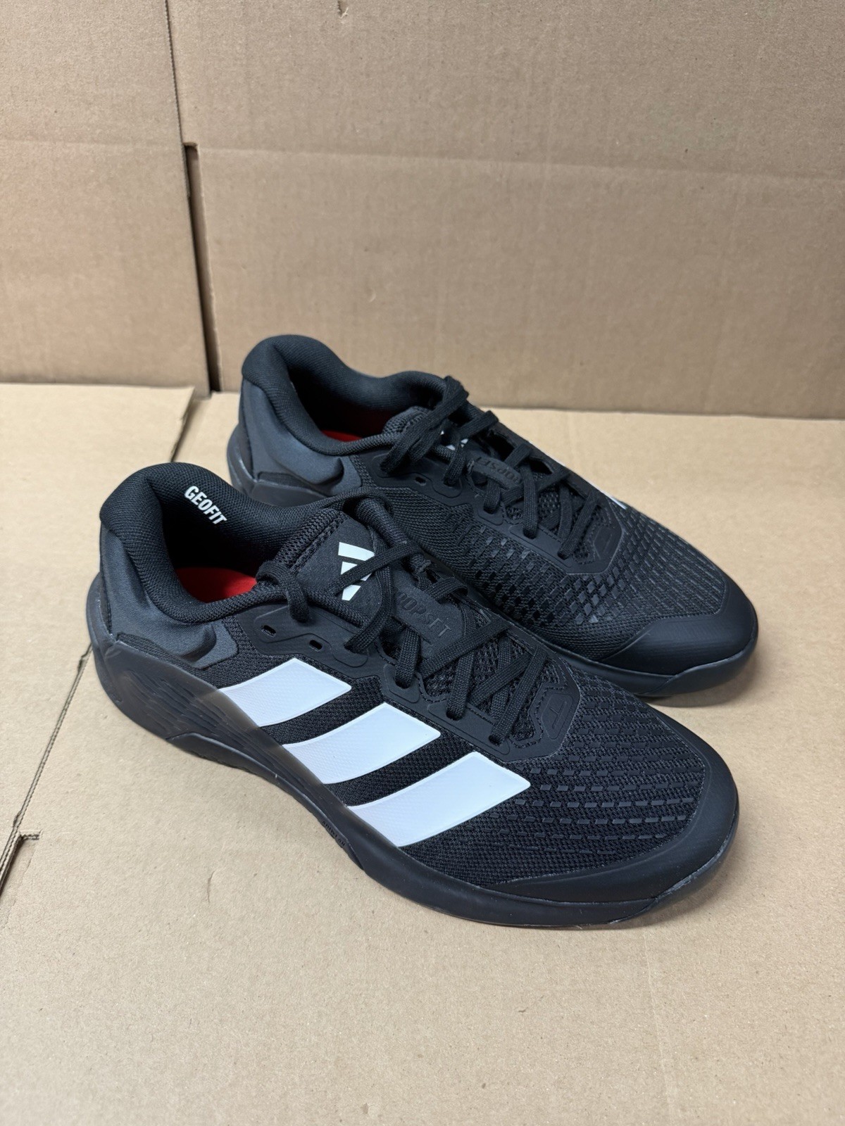 Mens SZ 13 Adidas Dropset 4 Training Core Black Cloud White JR4671