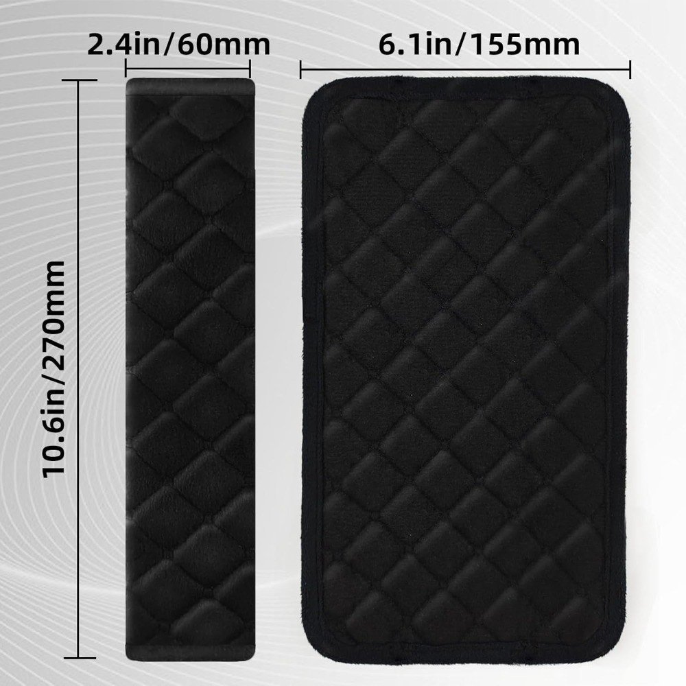 2Pcs Car Seat Belt Shoulder Pad Covers 10.6 Inch Soft Padding Protector