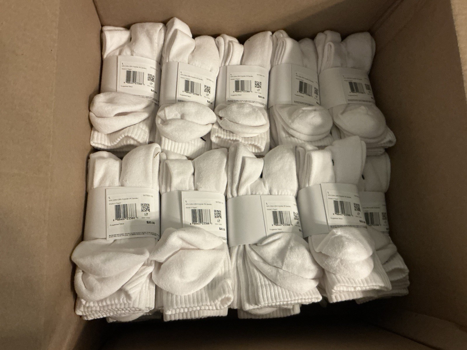 NEW Nike Everyday Cushioned Crew Socks 24 x 3-Pack Lot 72 Pairs Crew