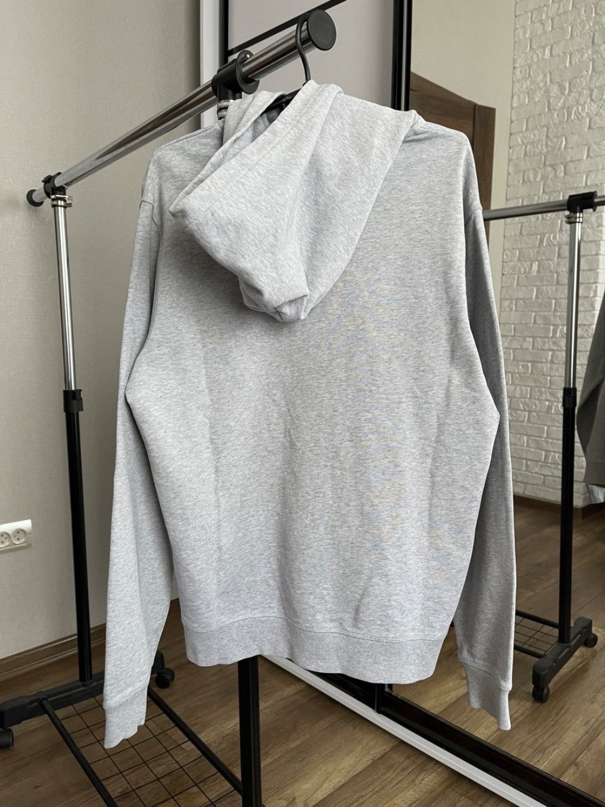 Asket Hoodie Pullover Gray Men Size Medium
