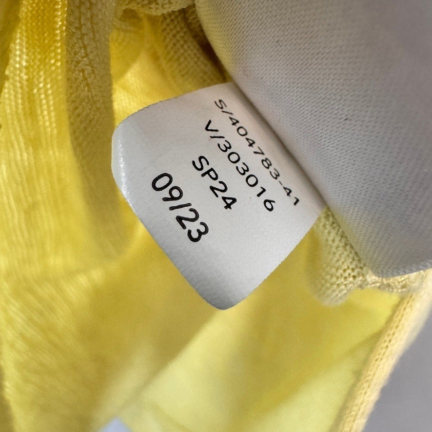 Athleta Large Breezy V-Neck Tee Yellow Short Sleeve Modal Blend 404783 SP24