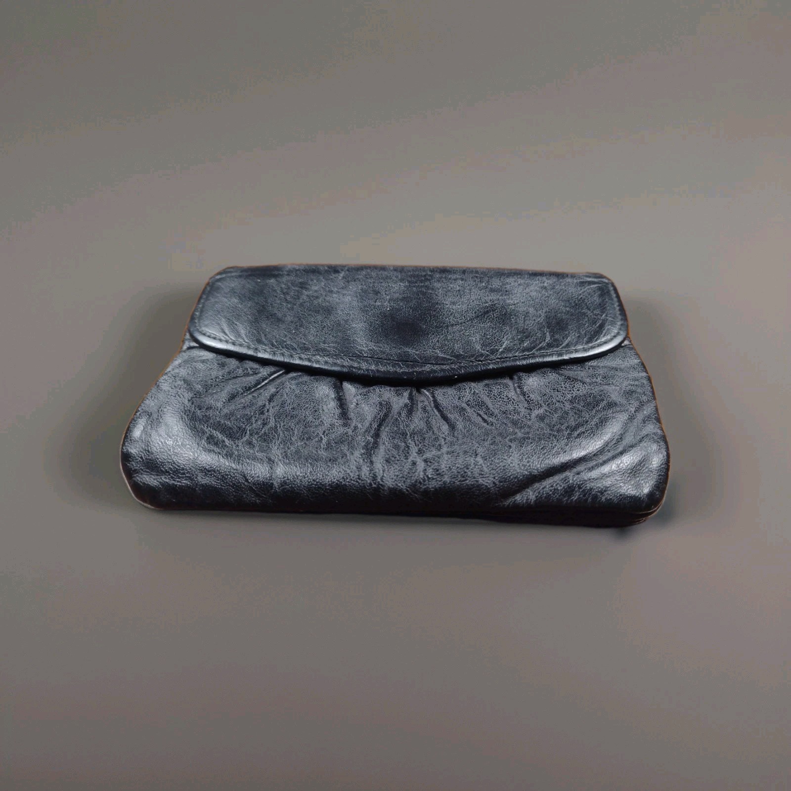 Vintage Winfield Black Genuine Cowhide Leather Wallet Clutch Made In Canada 20