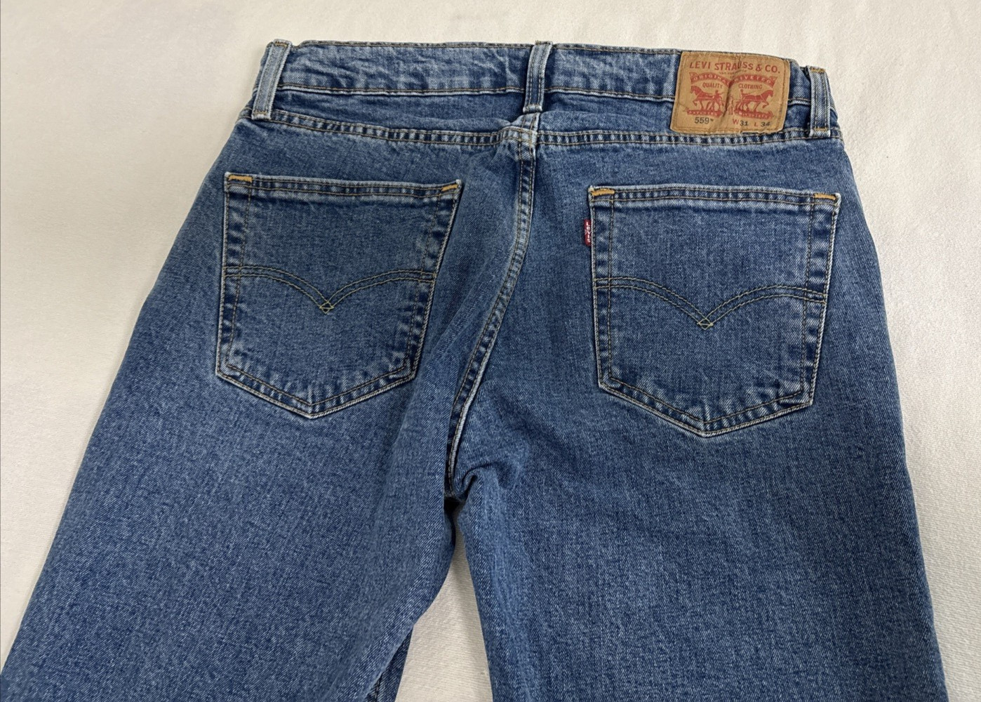 Levi’s 559 Relaxed Straight Jeans Mens 31×34 Blue Denim Excellent Condition