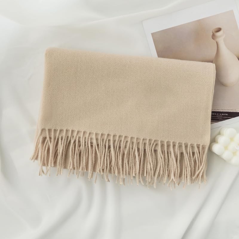 Large Cashmere-Feel Scarf and Wraps for Women, Winter Fall Warm Soft Pashmina