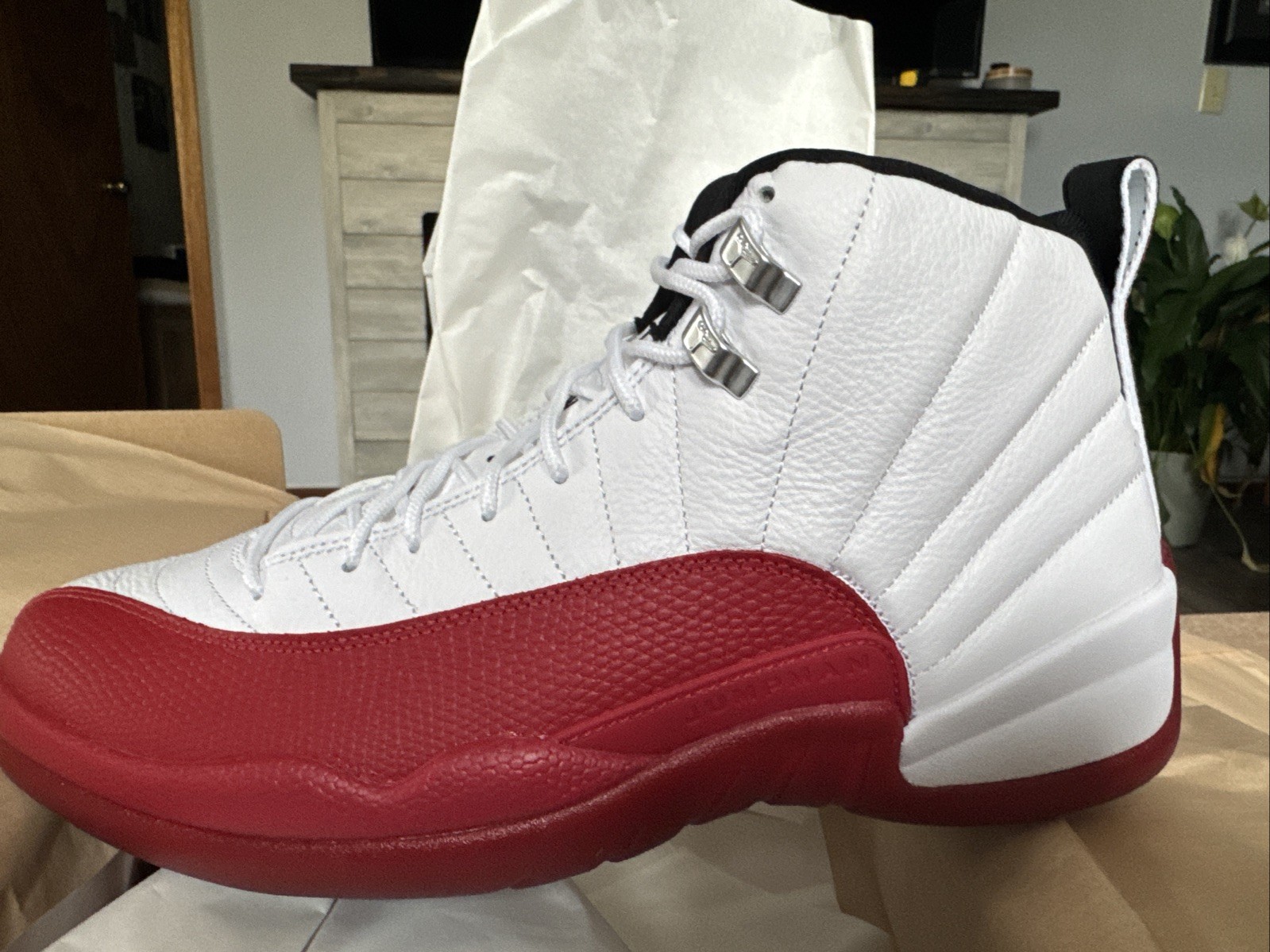 Nike Air Jordan 12 Cherry Size 13 CT8013-116 White Red NEW Authentic