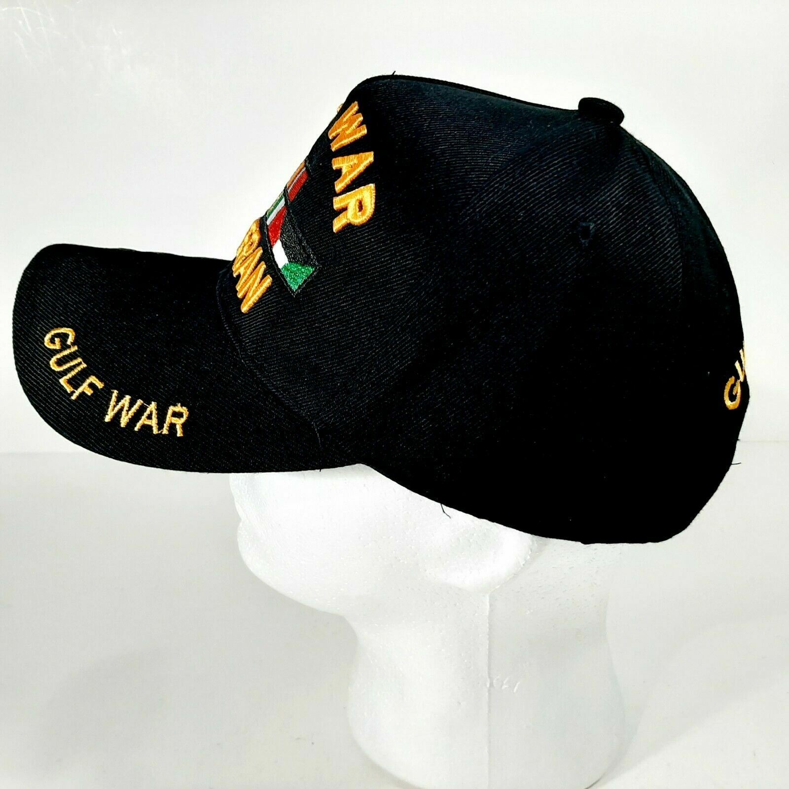 Gulf War Veteran Men’s Ball Cap Hat Black Embroidered Acrylic