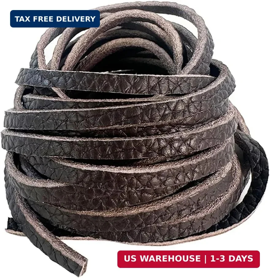 Decker Leather Boot Lace 141 Inches long Shoelaces Cut to Fit all Size Heavy Dut