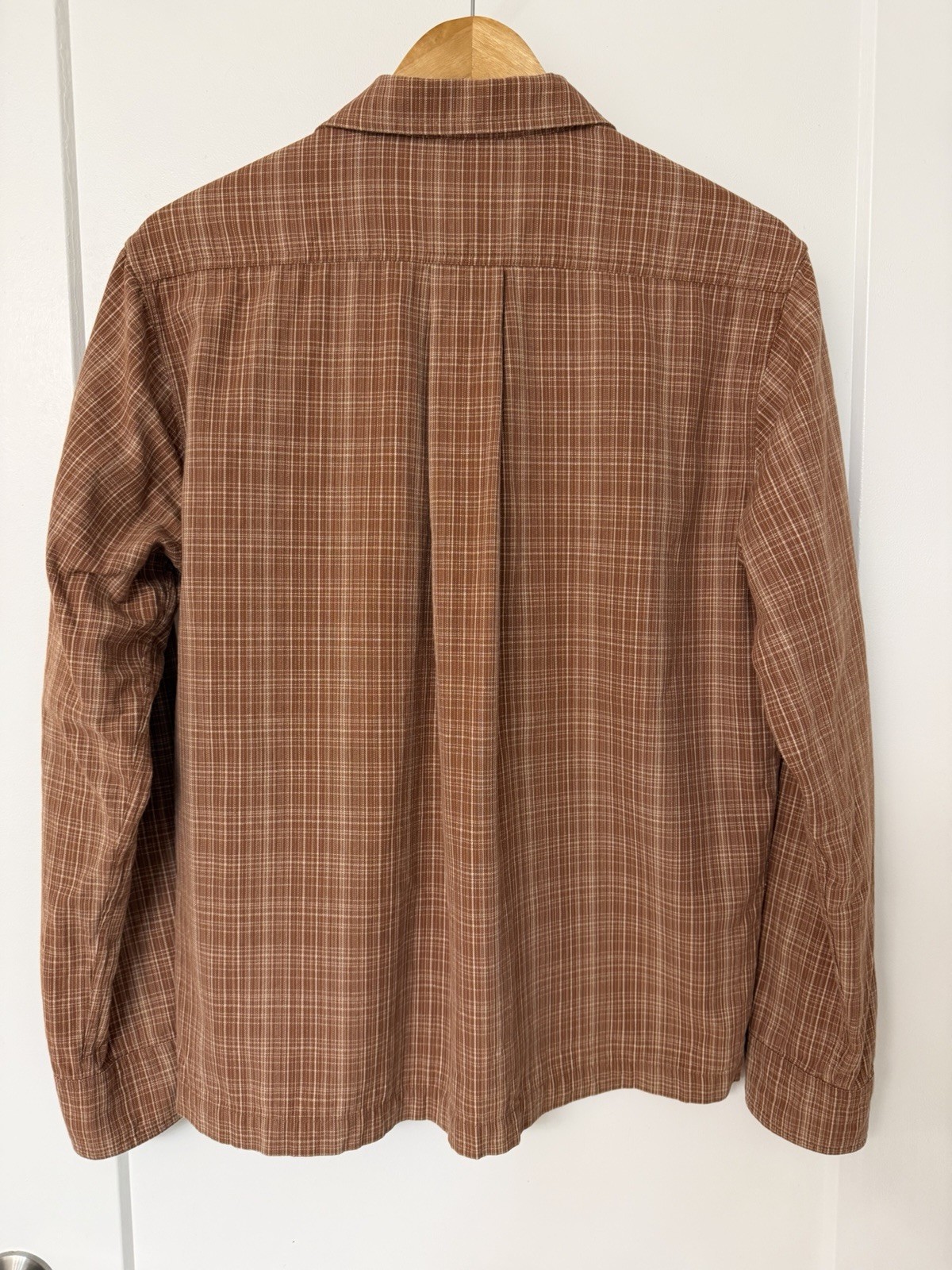 3sixteen Open Collar Shirt – Amber Microplaid – M