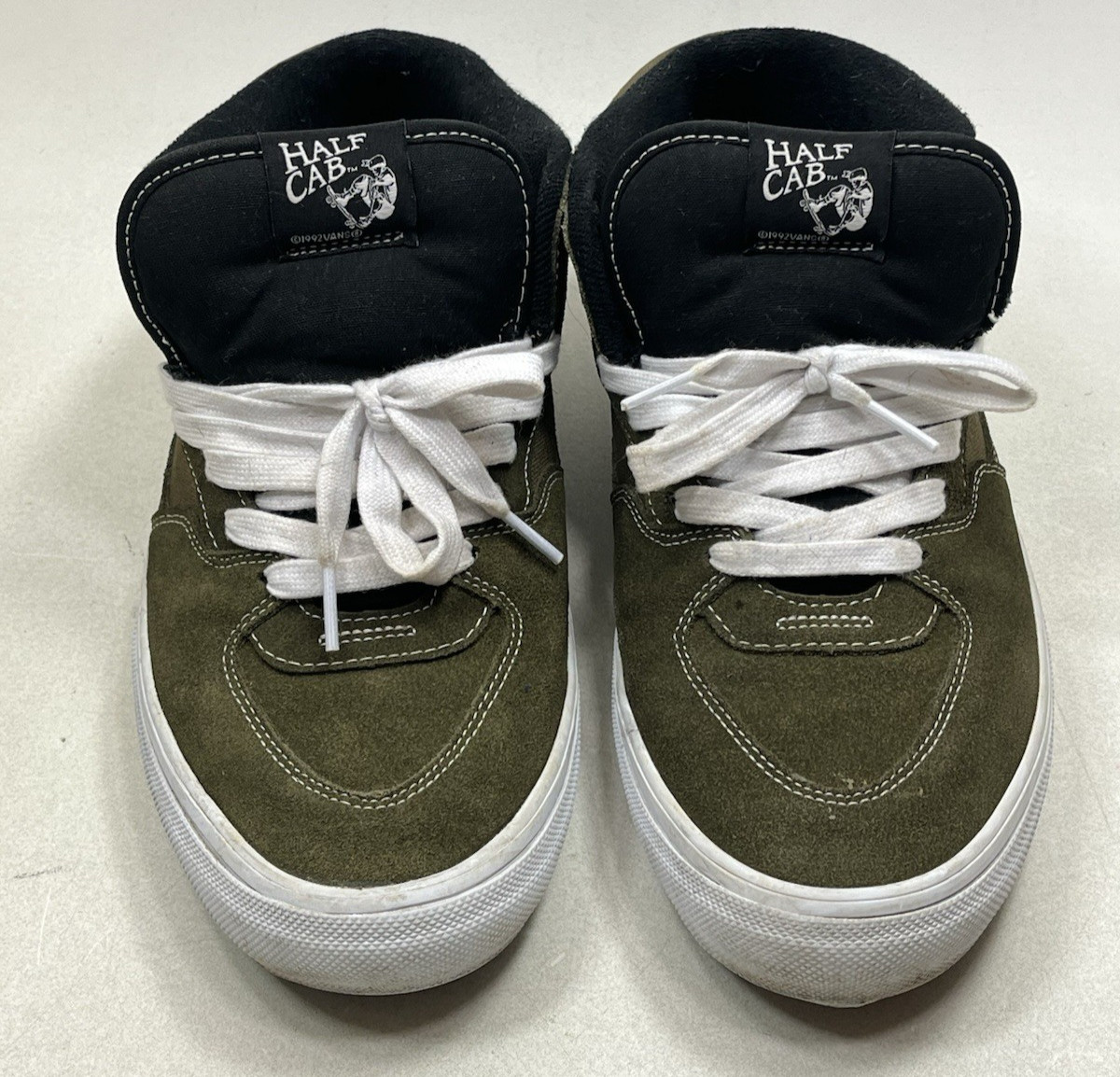 Vans Half Cab ‘92 Olive Mens Sz 12 Green Shoes Sneakers Skate