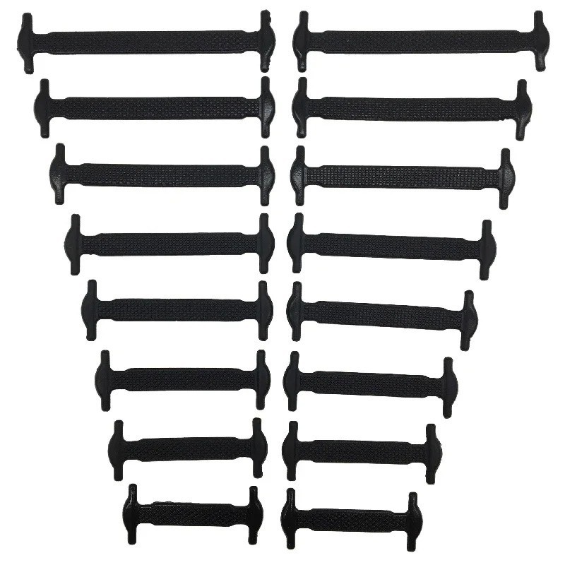 16Pcs Easy No Tie Shoelaces Elastic Silicone Flat Lazy Shoe Lace Strings Adult