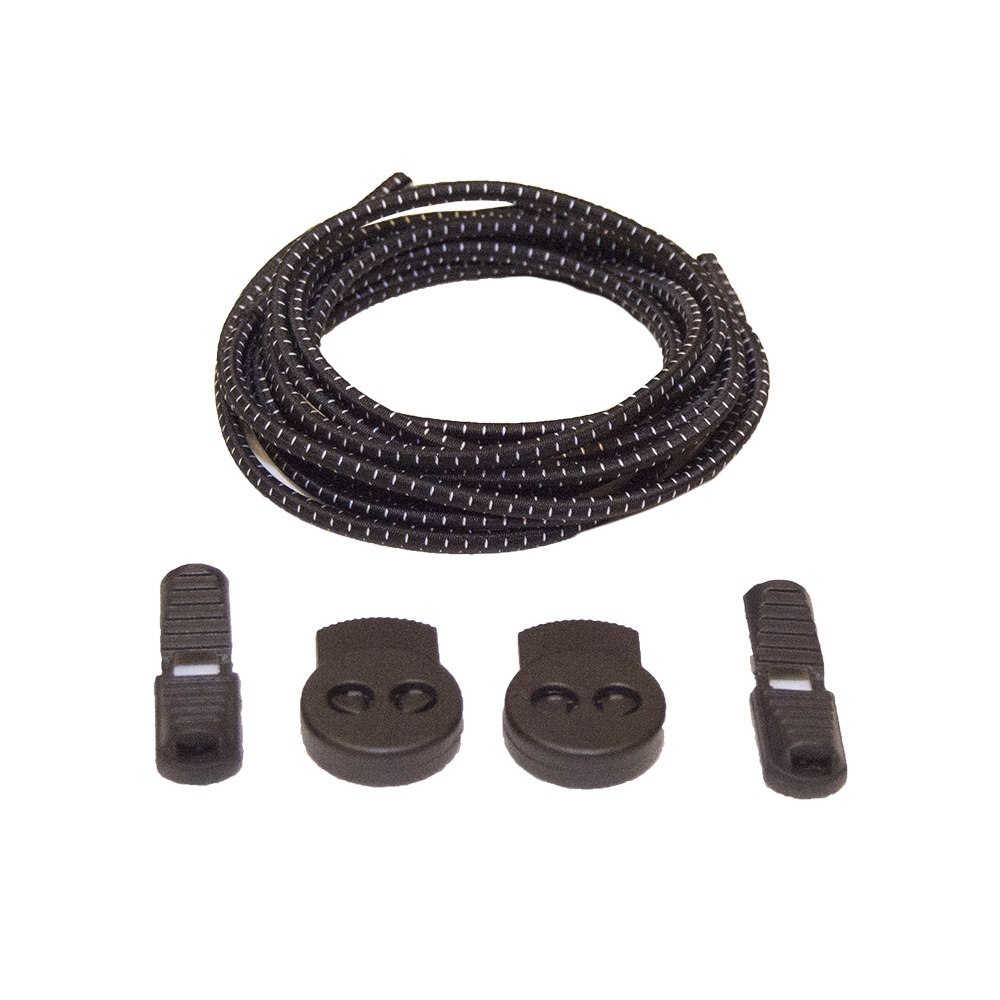 More of Me to Love Elastic Shoelaces, ONE Pair & Clips, Multiple Color Options