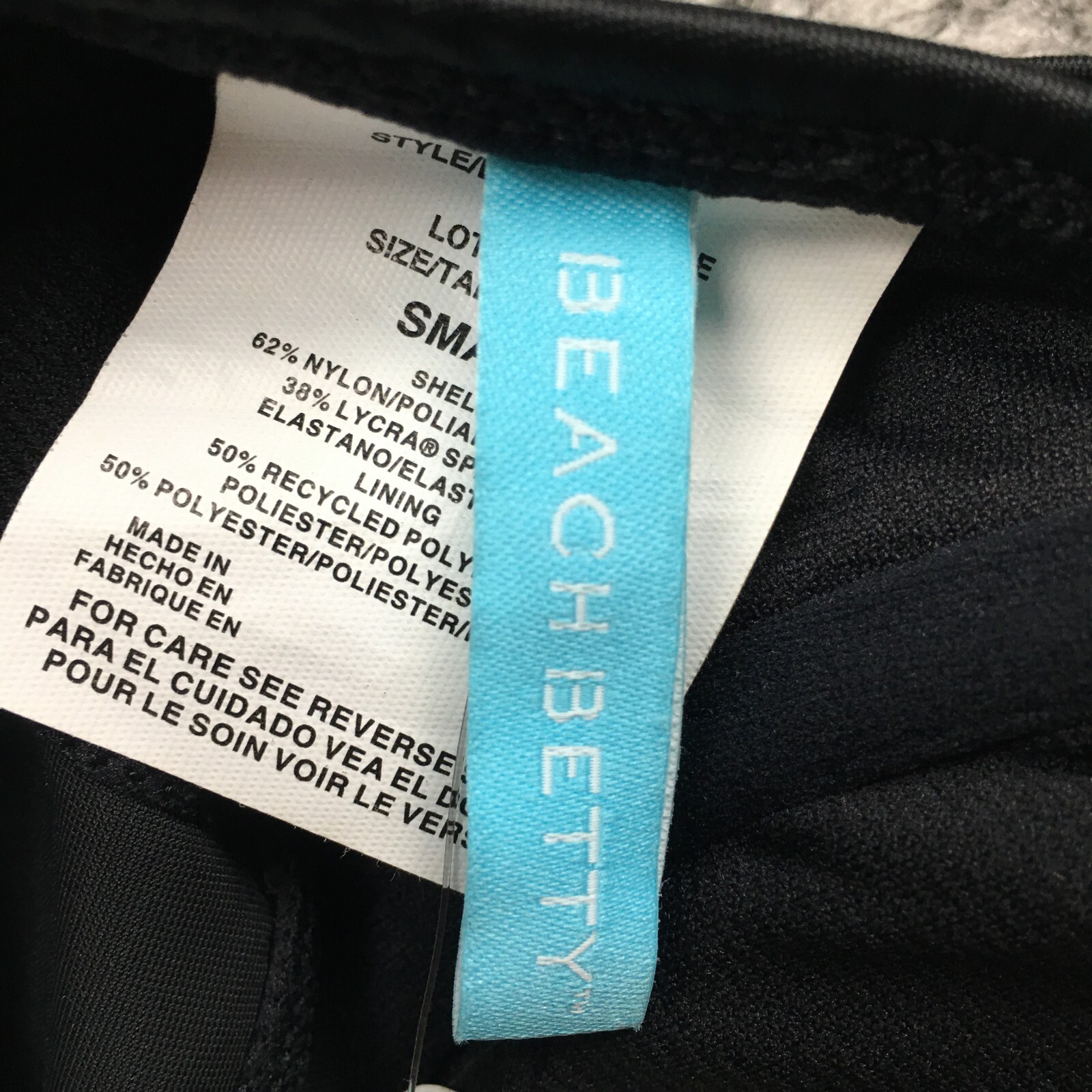 Beach Betty by Miracle Brands Womens Bikini Top Sz S Blue Colorful Padded NWT